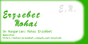 erzsebet mohai business card