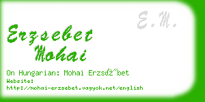 erzsebet mohai business card